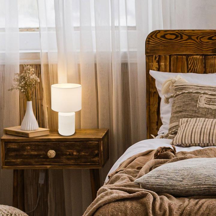 Actual product image Briloner INO ceramic table lamp, white, excl. 1x E27 max. 10W (E27)