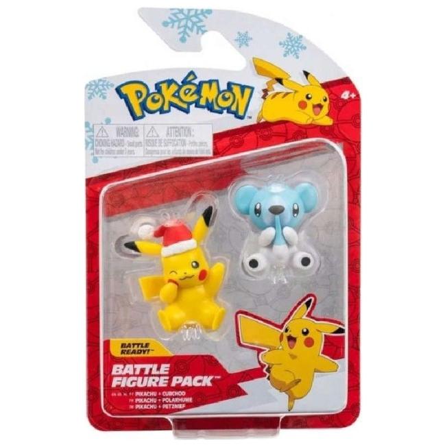 Thumbnail - Jazwares Pokemon 2-Pack X-Mas Holiday Pikachu & Cubchoo PKW2812