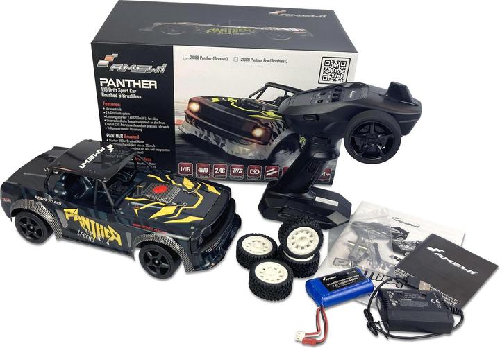 Image du produit Amewi Drift Panther Pro 4WD, Gyro, Brushless 1:16, RTR (RTR Prêt à fonctionner)