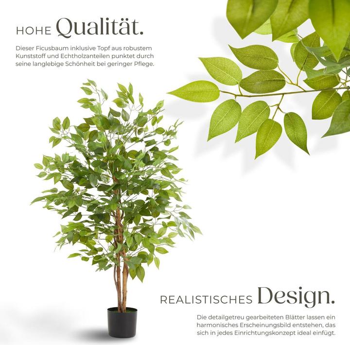 Immagine prodotto tectake Albero di ficus Fida (120 cm)