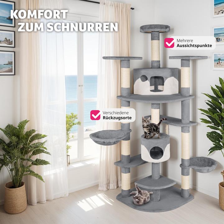 Immagine prodotto tectake Nelly (204 cm, Grigio/bianco)