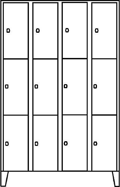 Actual product image Wolf Locker cabinet (120 cm, 185 cm)