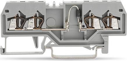 Produktbild Wago Diodenklemme 4 mm Zugfeder Belegung: L Grau 279-815/281-411 100 St. (279-815/281-411)