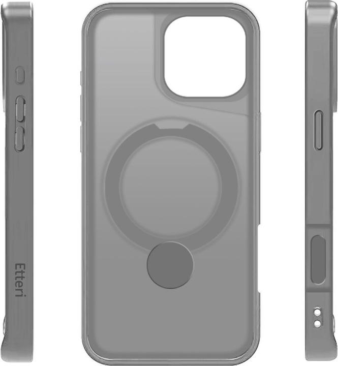 Etteri Matt Mag Ring case for iPhone 17 Air grey (Apple iPhone 17 Pro)