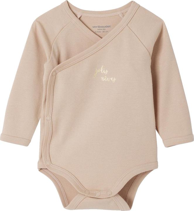 Actual product image Vertbaudet Bio-Kollektion: 5er-Pack Baby Wickelbodys mit langen Ärmeln (62)