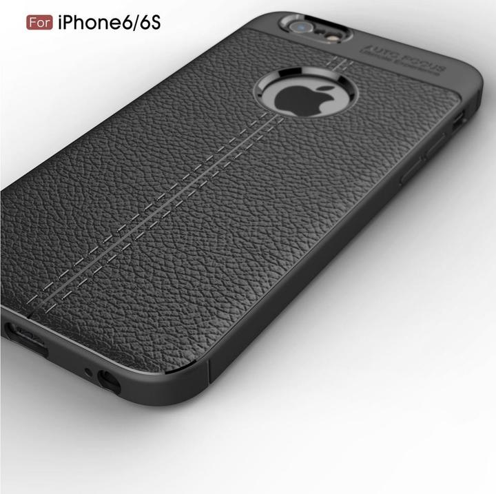 Actual product image Screenguard Apple iPhone 6/6S Case Leather Design TPU Cover (Apple iPhone 6)