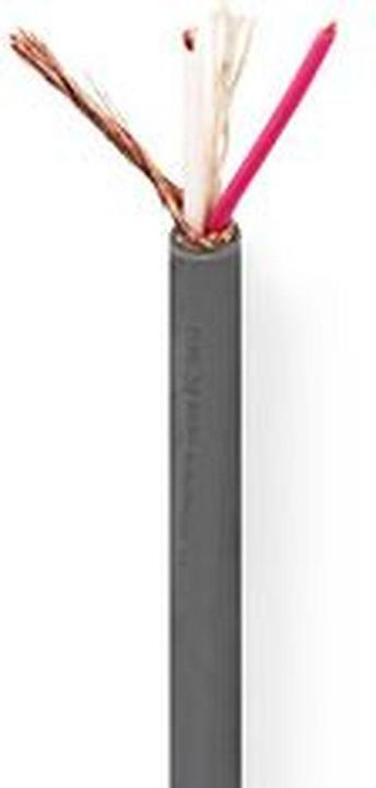 Image du produit Nedis Câble microphone 2X 0.23 mm² cuivre 100.0 m rond PVC gris foncé Rouleau (100 m)