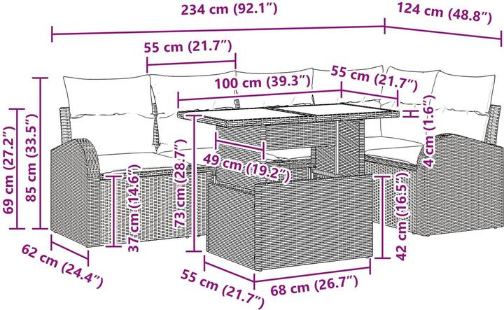 Produktbild vidaXL Gartensofa-set