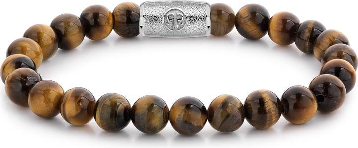 Actual product image Rebel & Rose Tiger Lily l (19 cm, Stainless steel, Tiger's eye)