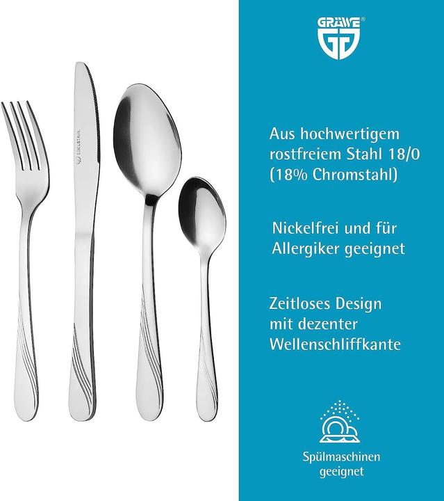 Immagine prodotto Gräwe 24 pezzi (per 6 persone) (24 pz., Set di posate)