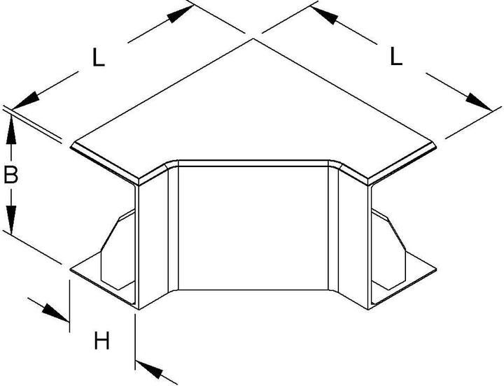 Produktbild Kleinhuis HKL I4060.3 Inneneck 40X60 reinweiÃ RAL9010 I4060.3 (Kabelkanal)