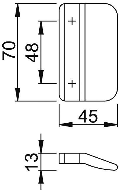 Actual product image Magni Hoppe balcony door handle K435,F8019