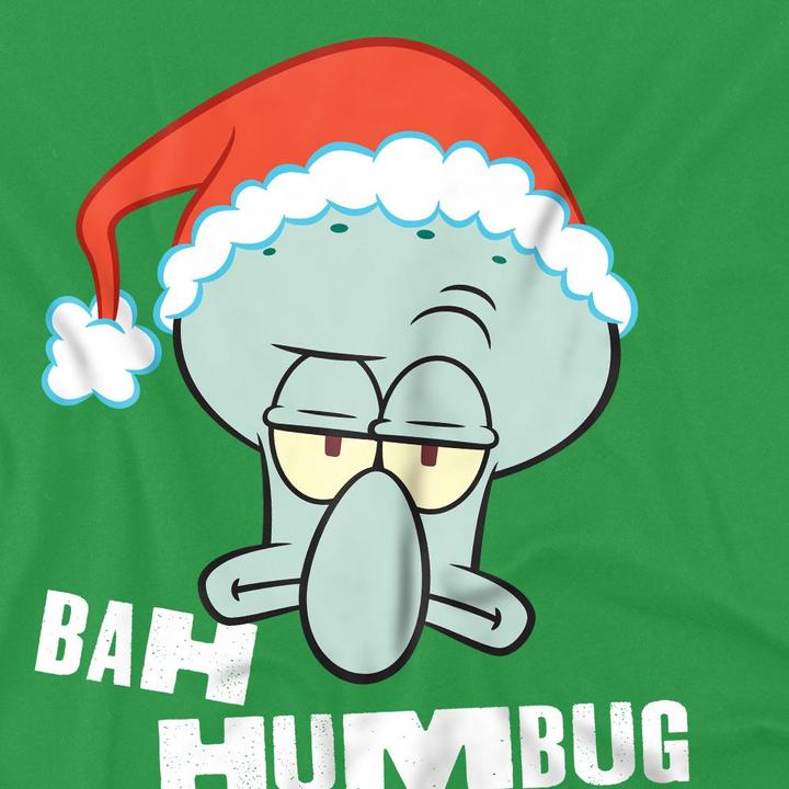 Immagine prodotto Spongebob Squarepants Bah Humbug Maglietta Natale Squidward Uomo (XL)