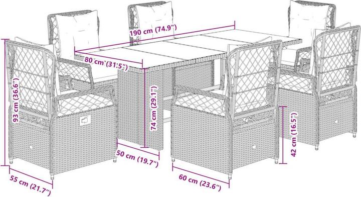 Produktbild vidaXL Garten Essgruppe