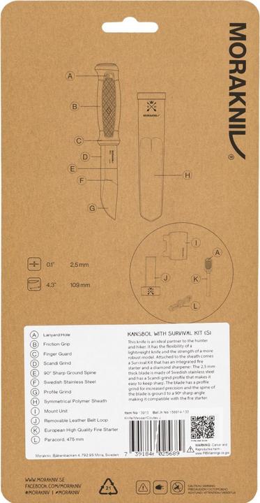 Produktbild Morakniv Kansbol Survival-Kit (10.90 cm)