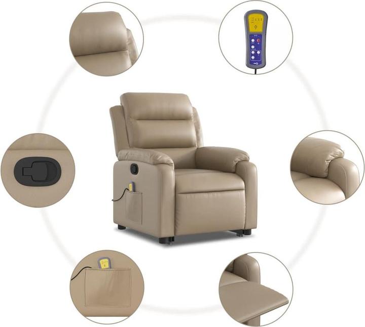 Image du produit VidaXL Fauteuil de massage avec fonction releveur Fauteuil de relaxation en similicuir