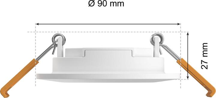 Actual product image Philips Hue White & Color Ambiance Slim Recessed (650 lm)
