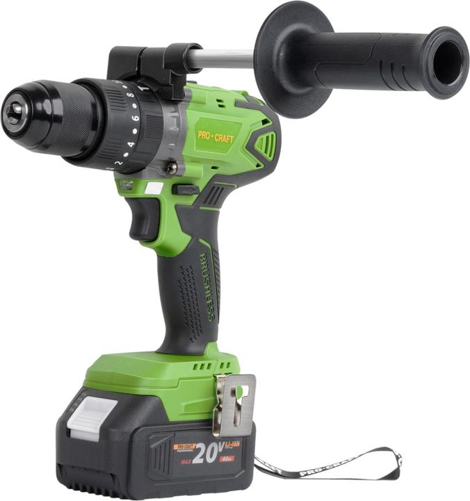 Produktbild Procraft PA18BL Akku Schlagbohrschrauber 20 V 50 Nm Brushless + 2x Akku 4,0 Ah + Ladegerät + Koffer