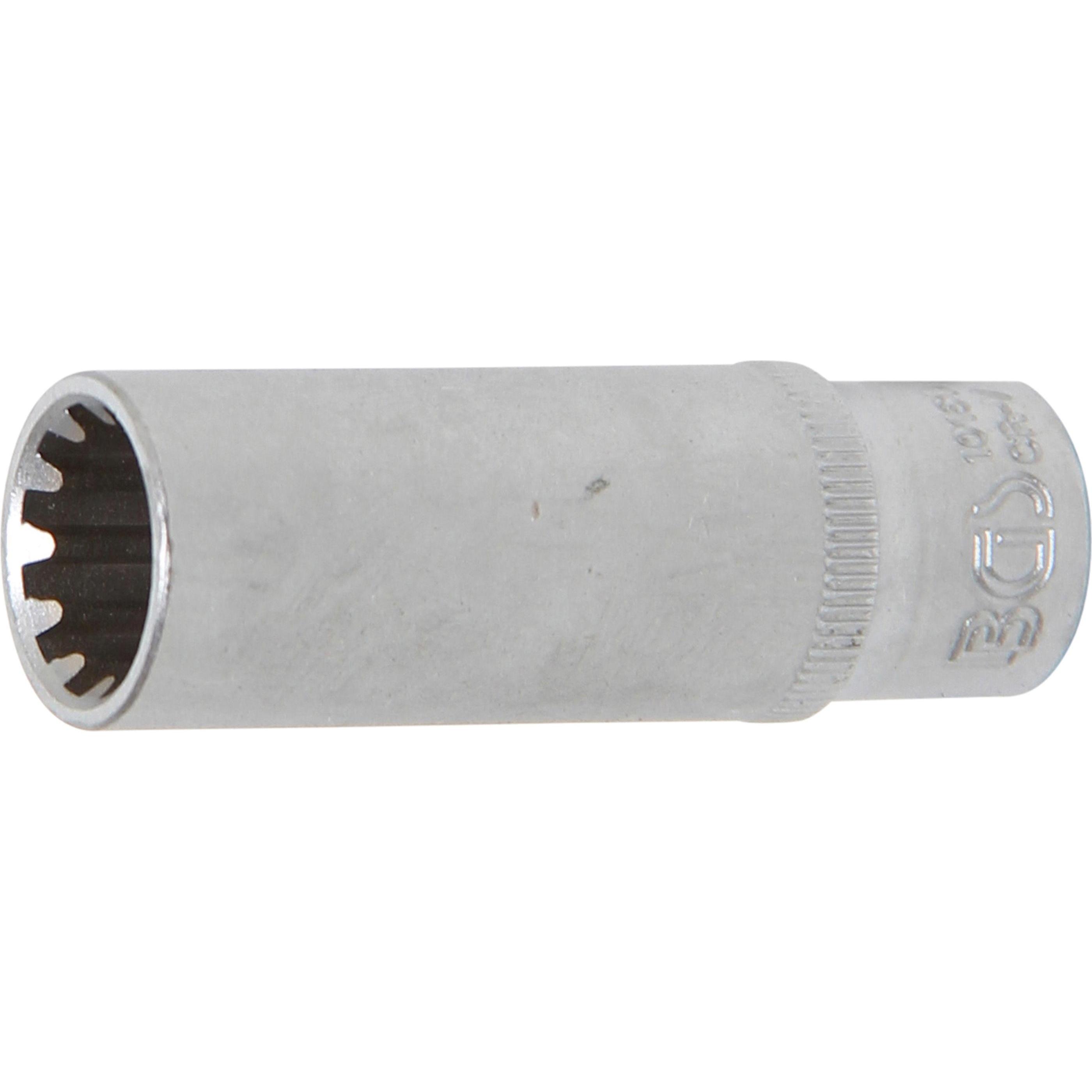BGS, Steckschlüssel + Stecknuss, Steckschlüssel-Einsatz Gear Lock, tief Antrieb Innenvierkant 6,3 mm (1/4") SW 11 mm (11...