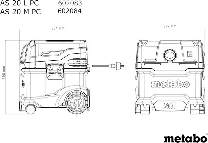 Produktbild Metabo AS 20 L PC (Nass-Trockensauger)