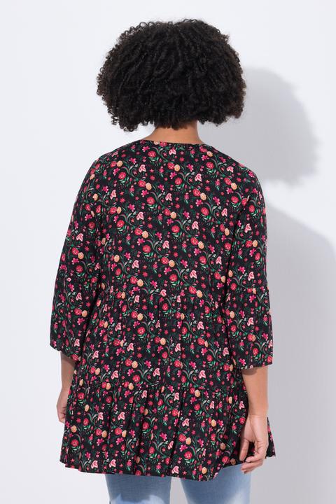 Image du produit Angel of Style Tunique coupe évasée, volants et motif à fleurs (60)
