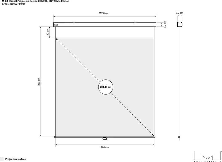 Immagine prodotto Multibrackets Manuale (112", 1:1)