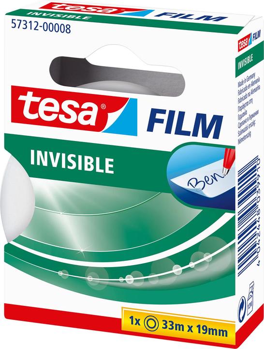 Actual product image tesa 1x tesafilm INVISIBLE, matt-unsichtbar, alterungsbeständig und reissfest (19 mm)