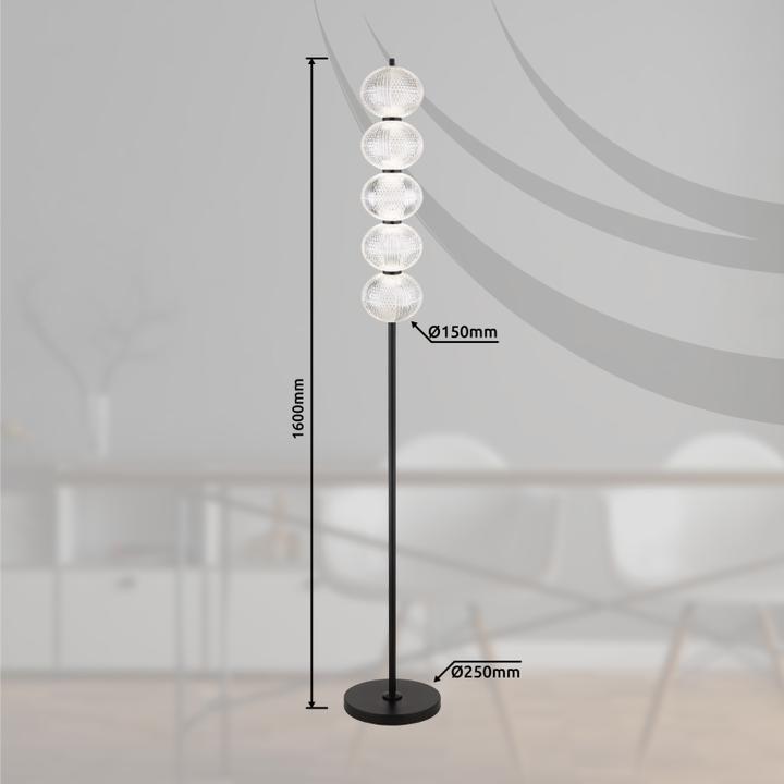 Produktbild Globo Stehleuchte Metall Schwarz Matt, 1xled (2560 lm)