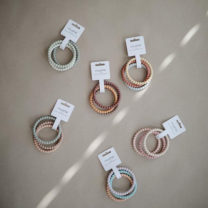 Actual product image Mushie Silicone Bracelet Sage Tuscany Desert