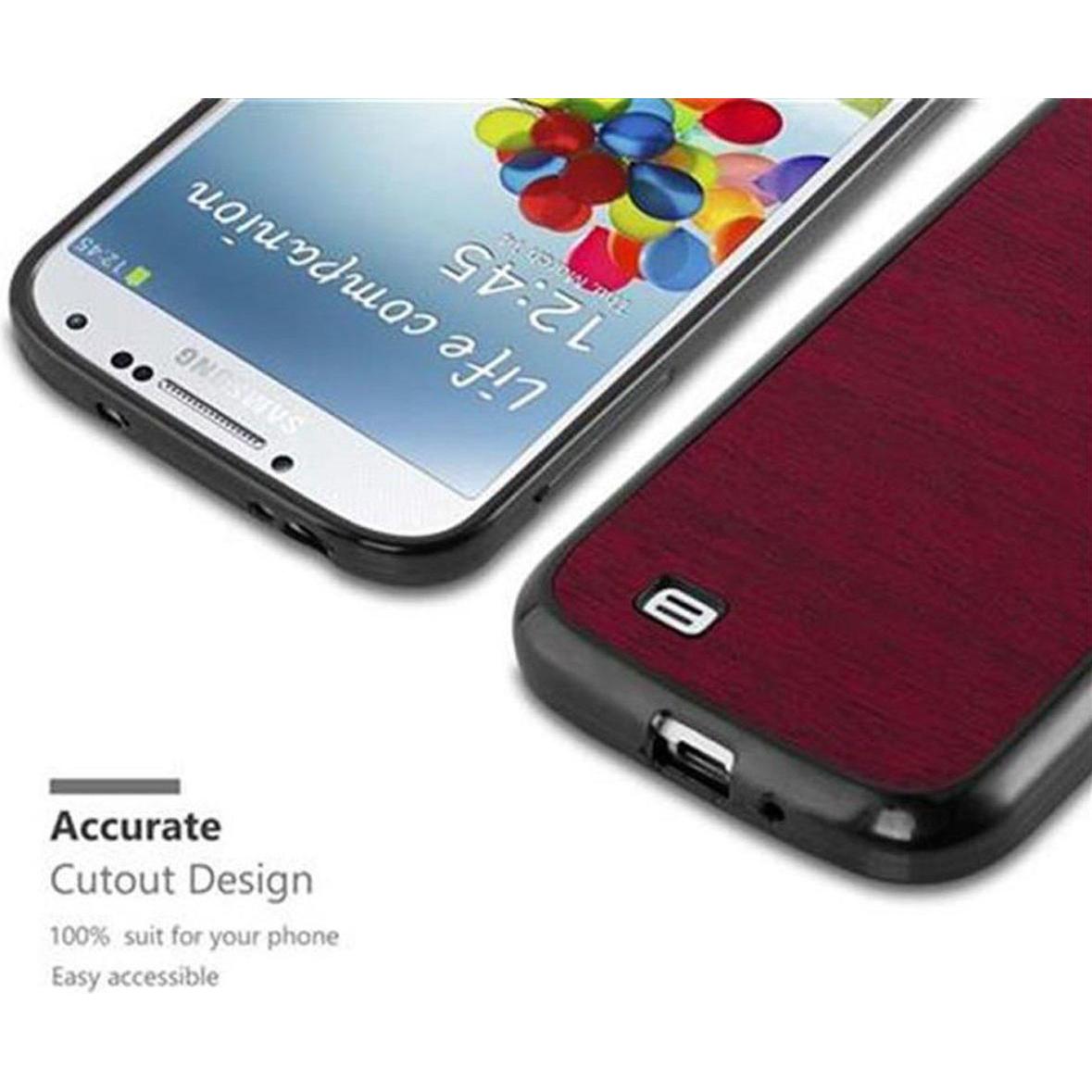 Thumbnail - Cadorabo TPU Wooden Cover (Samsung Galaxy S4), Smartphone Hülle, Rot