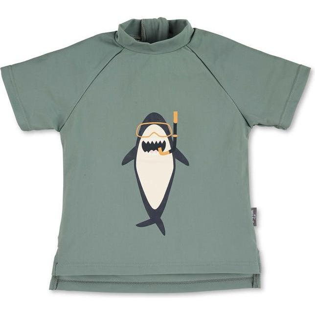 Sterntaler, Unisex, Badeshirt, Kid's Kurzarm-Schwimmshirt Hai, Türkis, (80)