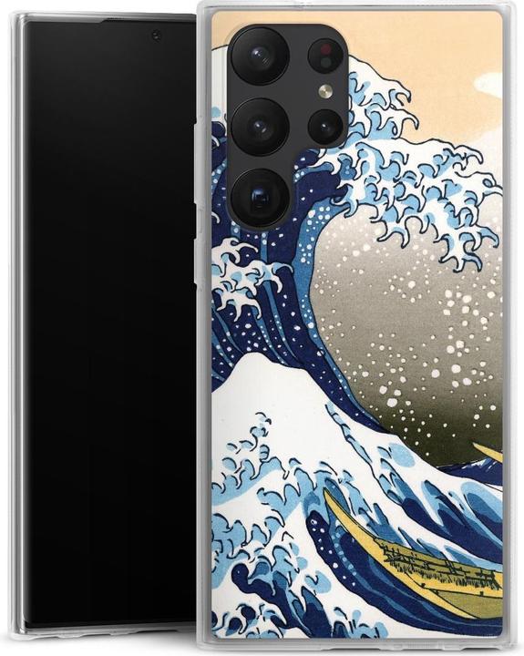 Produktbild DeinDesign Silikon Hülle für Samsung Galaxy S23 Ultra Handyhülle Case Smartphone Schutzhülle Die grosse Welle (Samsung Galaxy S23 Ultra)