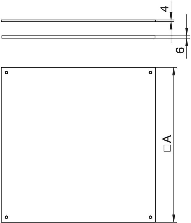 Produktbild OBO Bettermann OBO DUF 250-2 Blinddeckel 2x282x4mm m Dichtung f UZD250-2/3