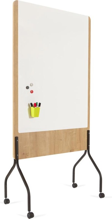 Actual product image Rocada NATURAL mobile presentation board, HxWxD 2000 x 1000 x 450 mm, whiteboard (100 x 120 cm)