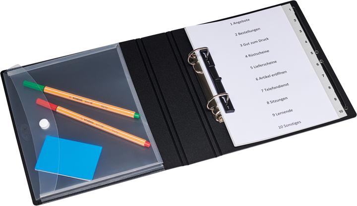Actual product image Kolma Ring binder Selection A5 Recycling 2 rings filling height 3 cm black (A5, 30 mm, 1 Piece)