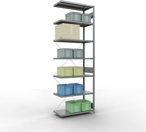 Actual product image Schulte Lagertechnik MULTIplus330 boltless bay system with cross brace
