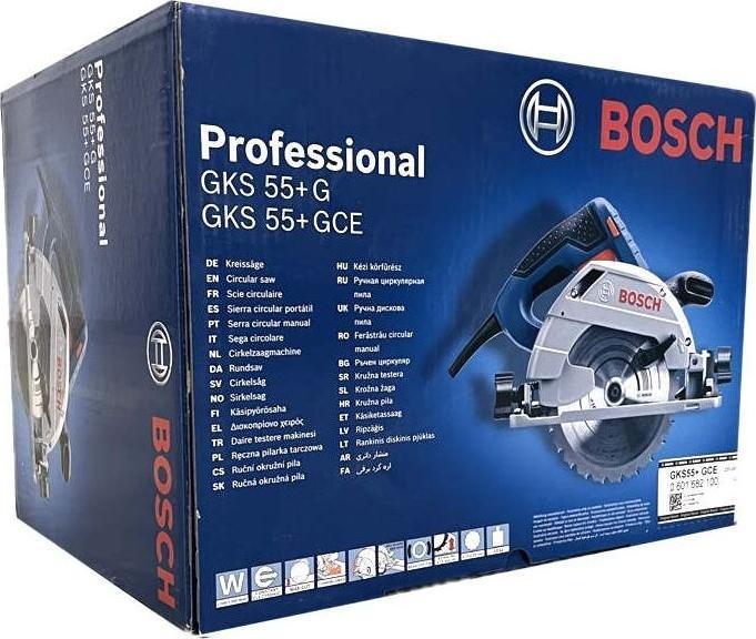 Actual product image Bosch Professional Hand-held circular saw GKS 55+ GCE, in box