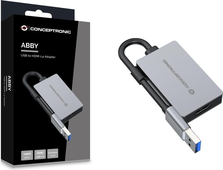 Produktbild Conceptronic Adapter USB-C -> 1.4 HDMI Adapter 1080P 60Hz gr (3.50 cm)