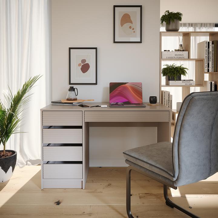 Produktbild Vicco Schreibtisch Sherry, Cashmere, 55 x 120 cm mit Schubladen (55 x 120 x 75 cm)