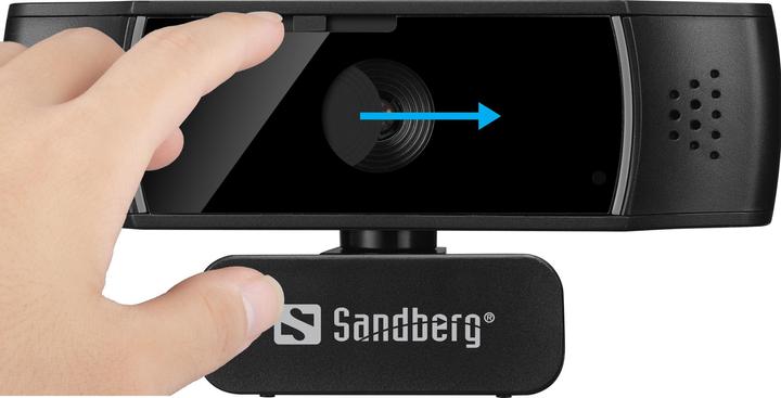 Actual product image Sandberg USB Autofocus DualMic Webcam 2.07 MP 1920 x 1080 Pixel USB 2.0 Black (2.10 Mpx)