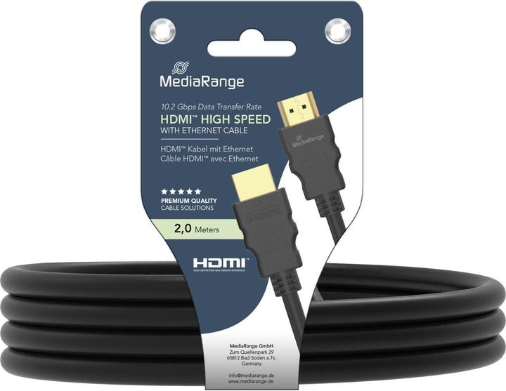 Image du produit MediaRange HDMI (type A) — HDMI (type A) (2 m)