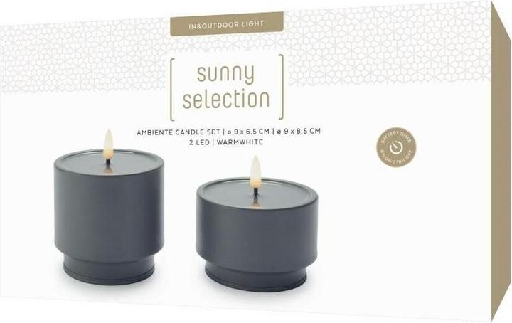 Produktbild STT Ambiente Candle Set grey (2 x)