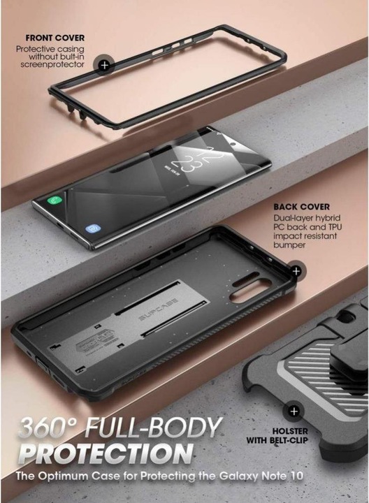 Actual product image Supcase Armored Case Unicorn Beetle Pro for Galaxy Note 10 Plus Black Universal (Samsung Galaxy Note 10 Plus)