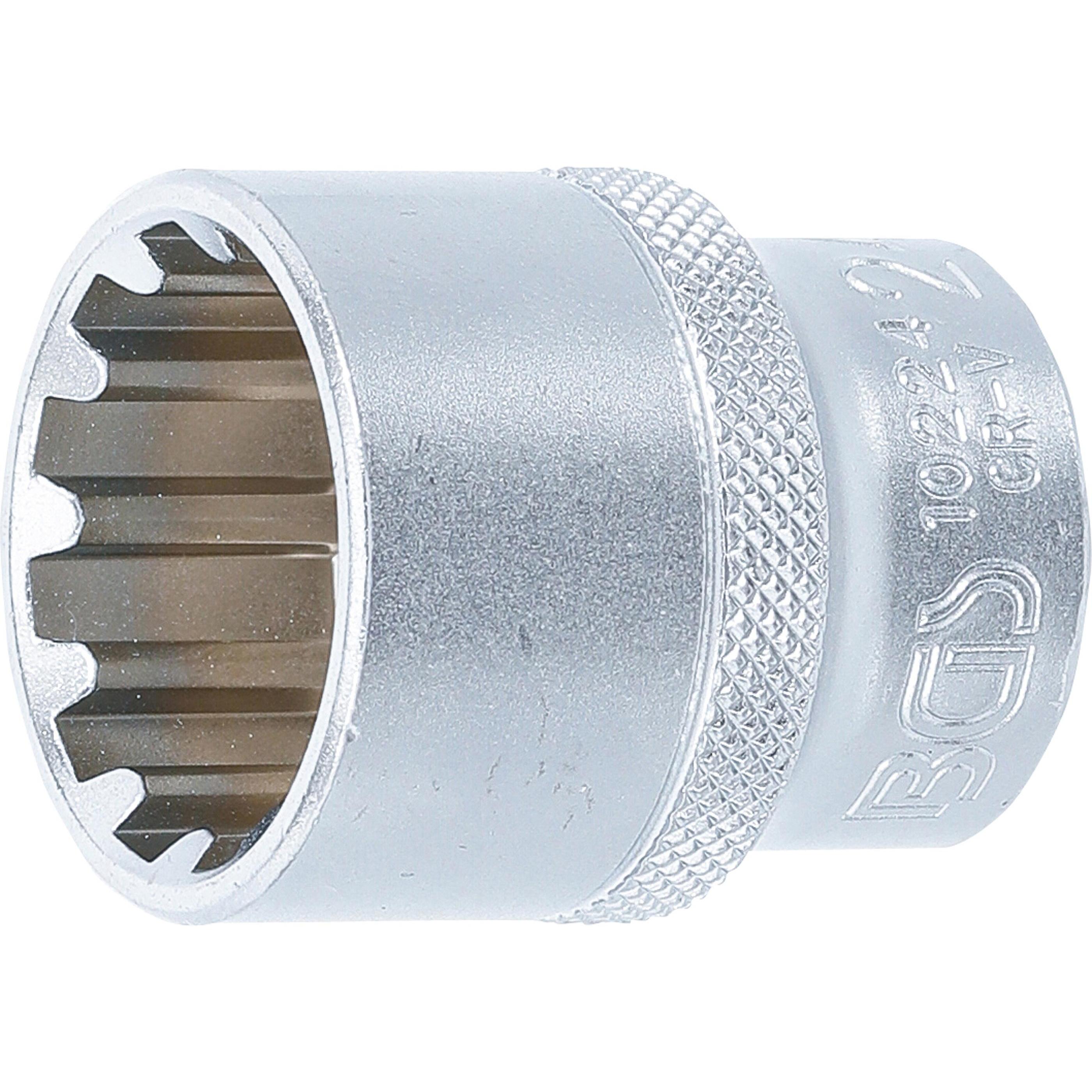 BGS, Steckschlüssel + Stecknuss, Steckschlüssel-Einsatz Gear Lock Antrieb Innenvierkant 12,5 mm (1/2") SW 24 mm (24 mm)