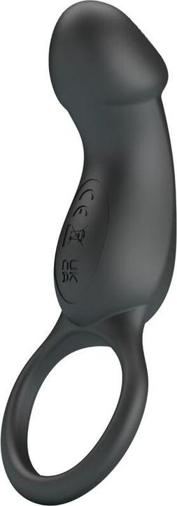 Pretty Love Trae Anneau Vibrant Avec Stimulateur Noir (14 cm)