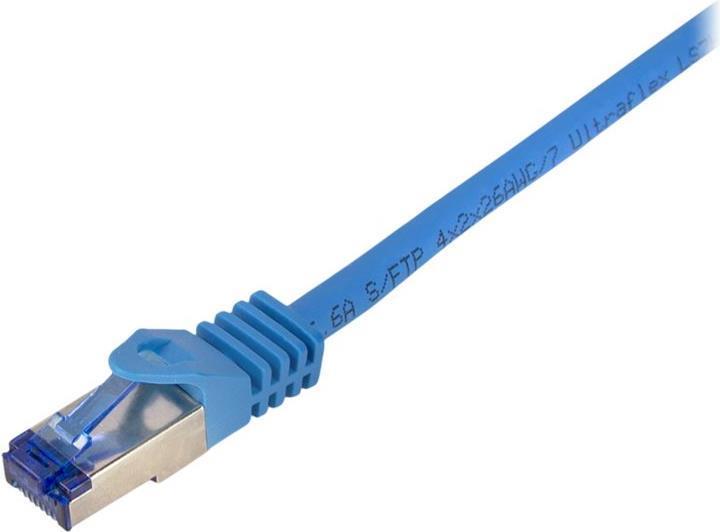 Productafbeelding LogiLink Patchkabel Ultraflex, Cat.6A, S/FTP, 1,5 m, blauw metCat.7 raw kabel, extra flexibele & zachte kabel (S/FTP, CAT6a, 1.50 m)