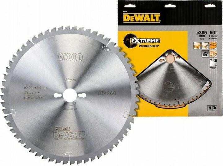 Productafbeelding DeWalt EXTREME ® Stationair Cirkelzaagblad DT4260hits en doorsneden