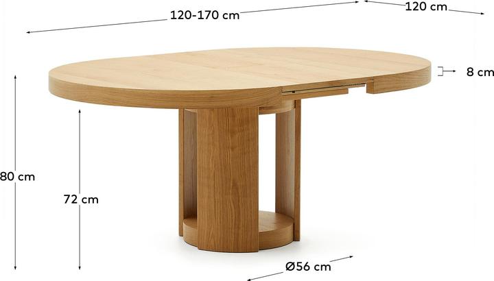 Actual product image Kave Home Artis (120 x 120 x 78 cm)
