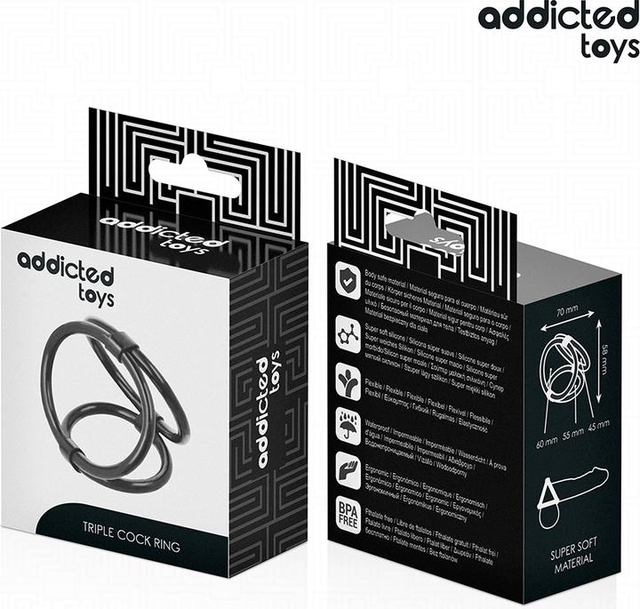 Actual product image Addicted toys - Dreifach-Penisring (6 cm)