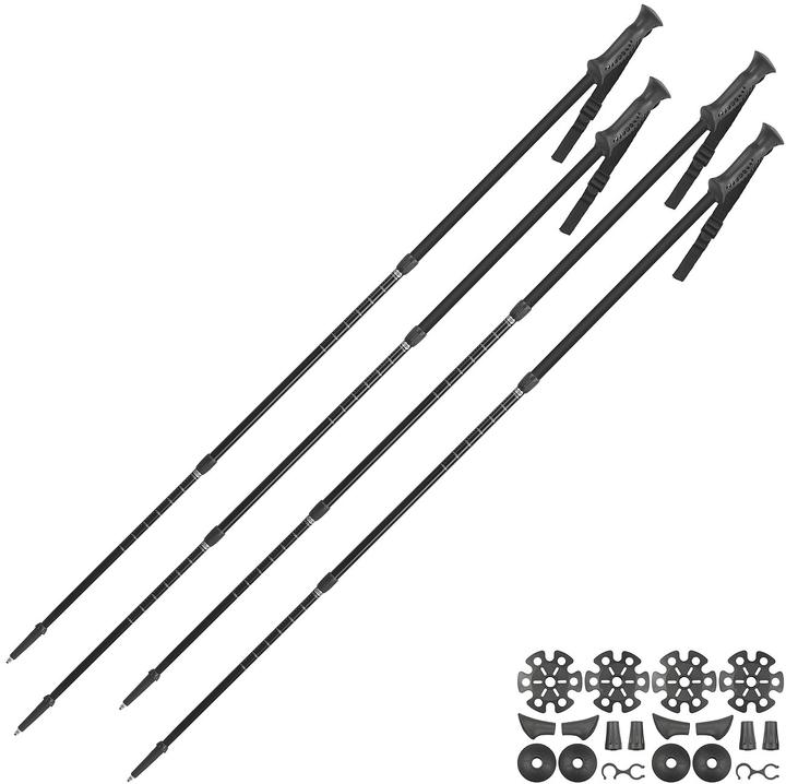 Produktbild Speeron 2er-Set Wander-, Trekking- & Walking-Stöcke mit Anti-Shock-Federung (135 cm)